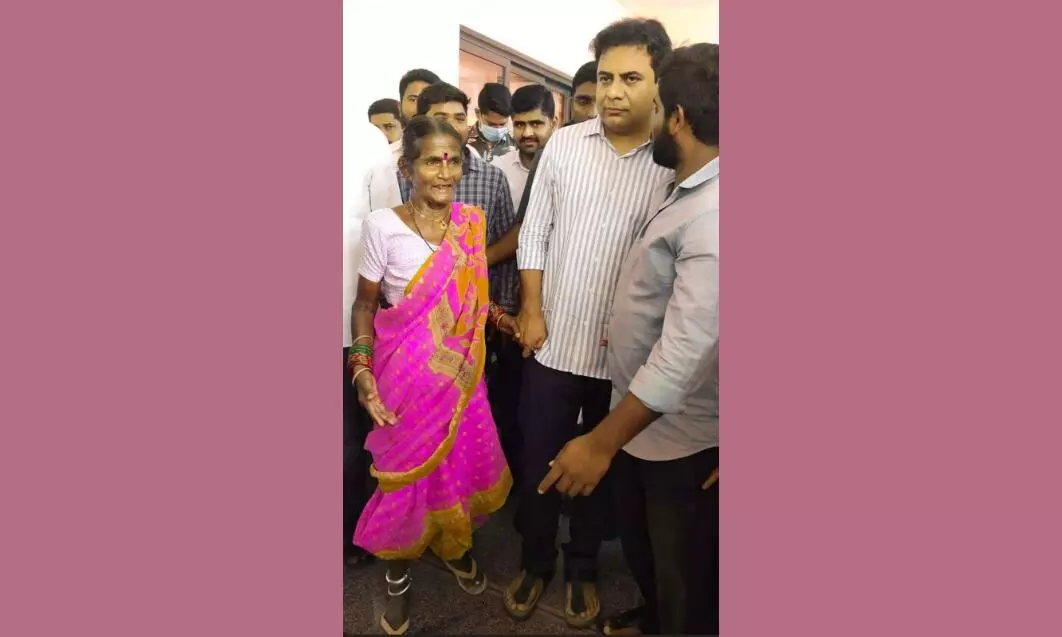 KTR takes pride in a womans passion for Telangana