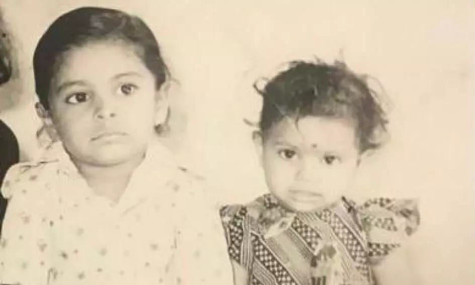 KTR posts childhood pic with sister Kavitha