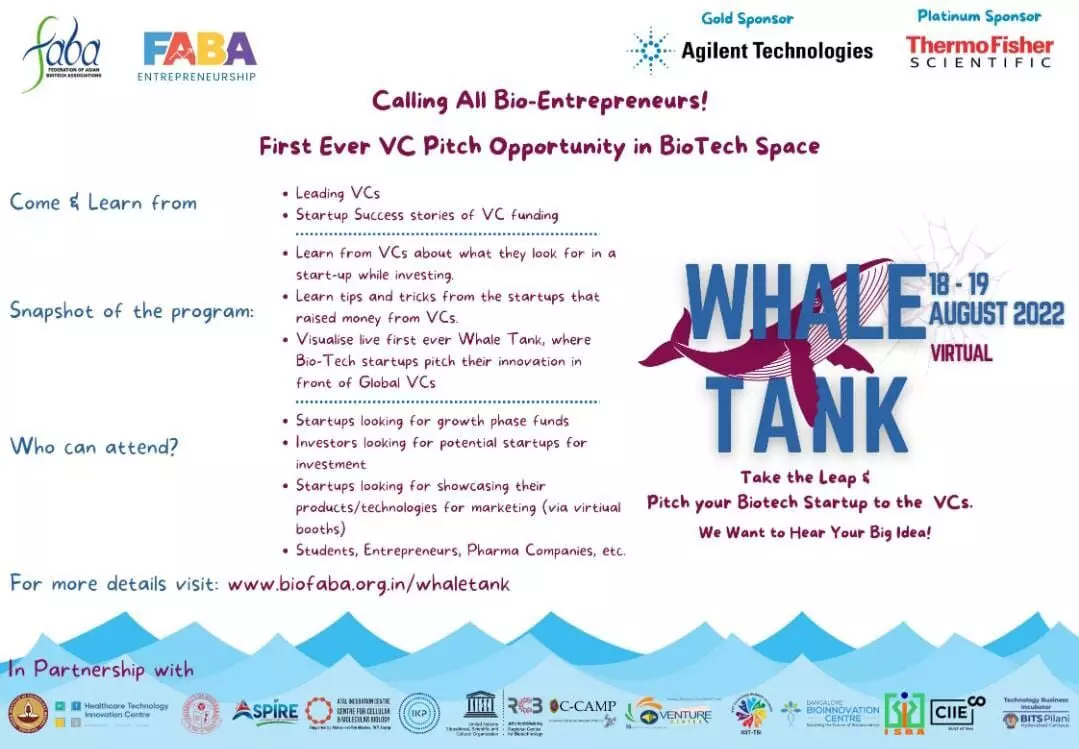 University of Hyderabad to host Whale Tank Event