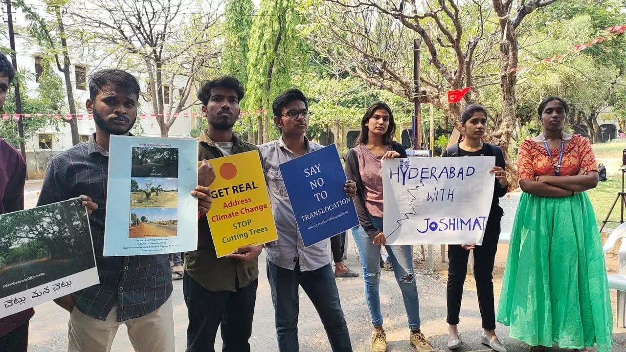 Students in Hyderabad join on strike in solidarity with Joshimath