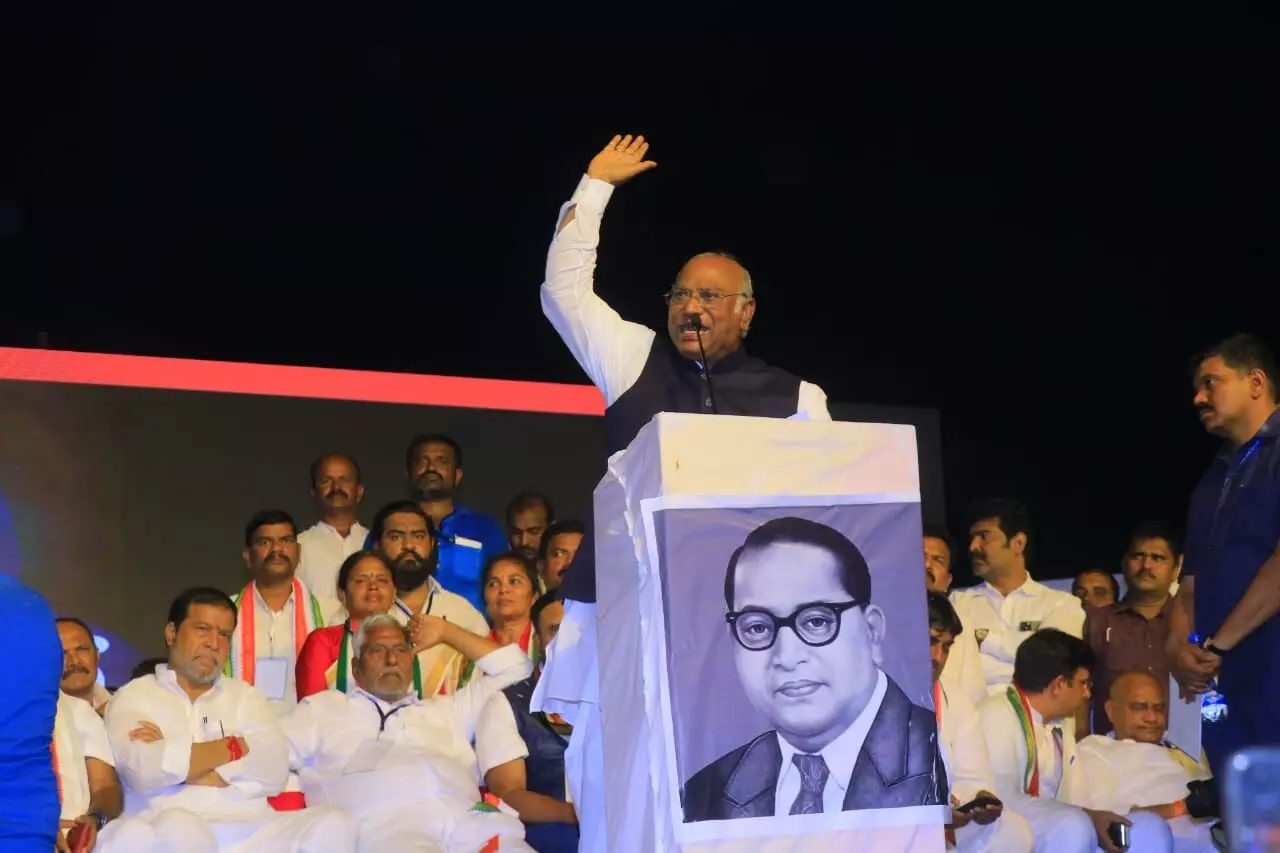 Everyone installs statues of Dr BR Ambedkar but none works for the poor : Mallikarjun Kharge