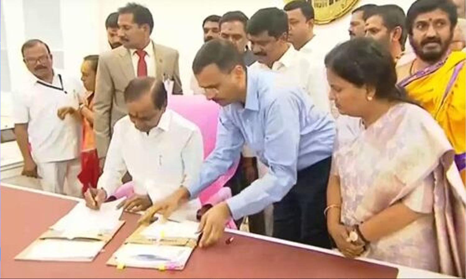 KCR Opens Dr B R Ambedkar Telangana Secretariat, Assumes Office At 1:32 Pm