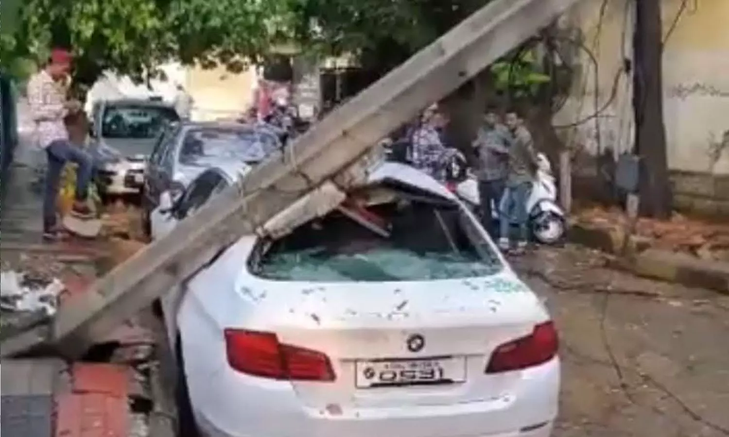 BMW damaged in heavy rains in Hyderabad, mercury to rise 2°C–4°C in next five days