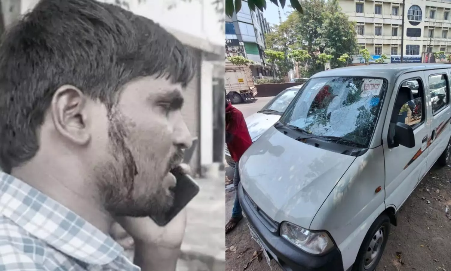 YS Avinash Reddy’s goons attack media van, crew in Hyderabad