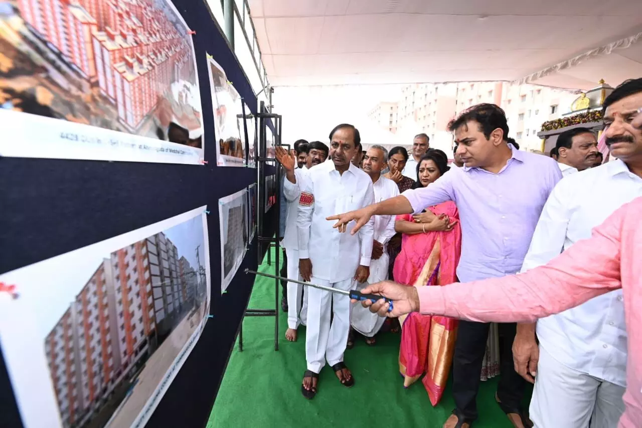 KCR inaugurates Asia’s largest housing complex for weaker sections in Hyderabad