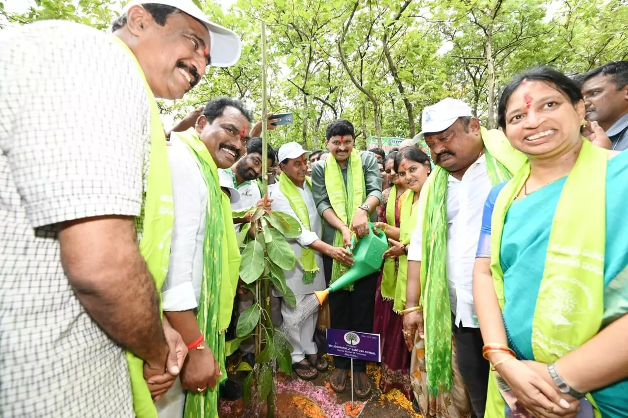 Over 1,000 saplings planted in Kondagattu as park of Green India Challenge