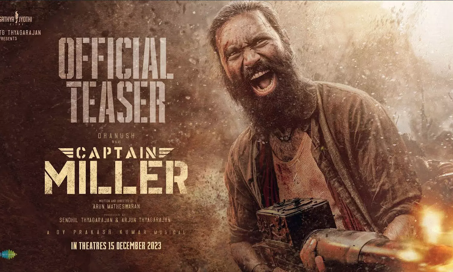 Captain Miller Teaser: Dhanush turns a dacoit in this action-packed drama