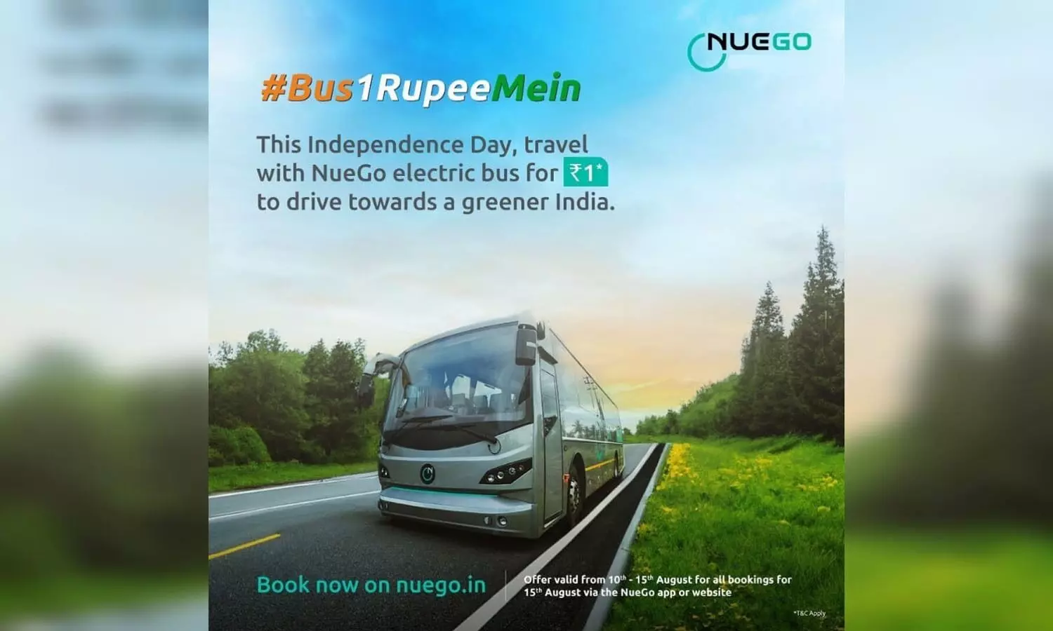 NueGo launches Independence Day special campaign, offering all tickets for August 15 for just ₹1