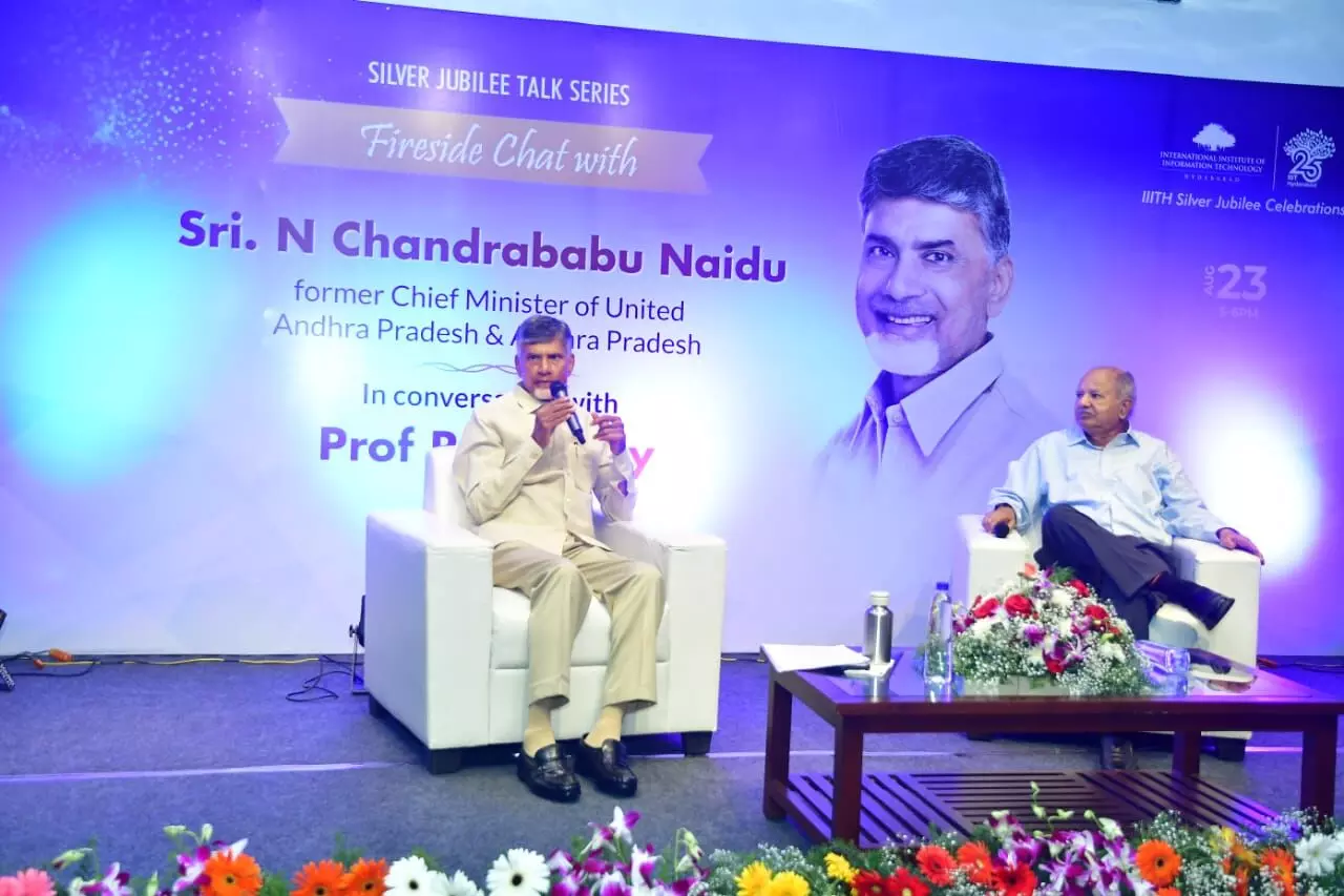 IIIT-H Fireside Chat: Chandrababu Naidu sees democratisation of knowledge through technology