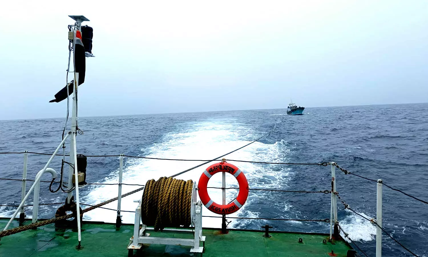 Indian coast guard rescues nine crew members, fishing boat from Bay of Bengal