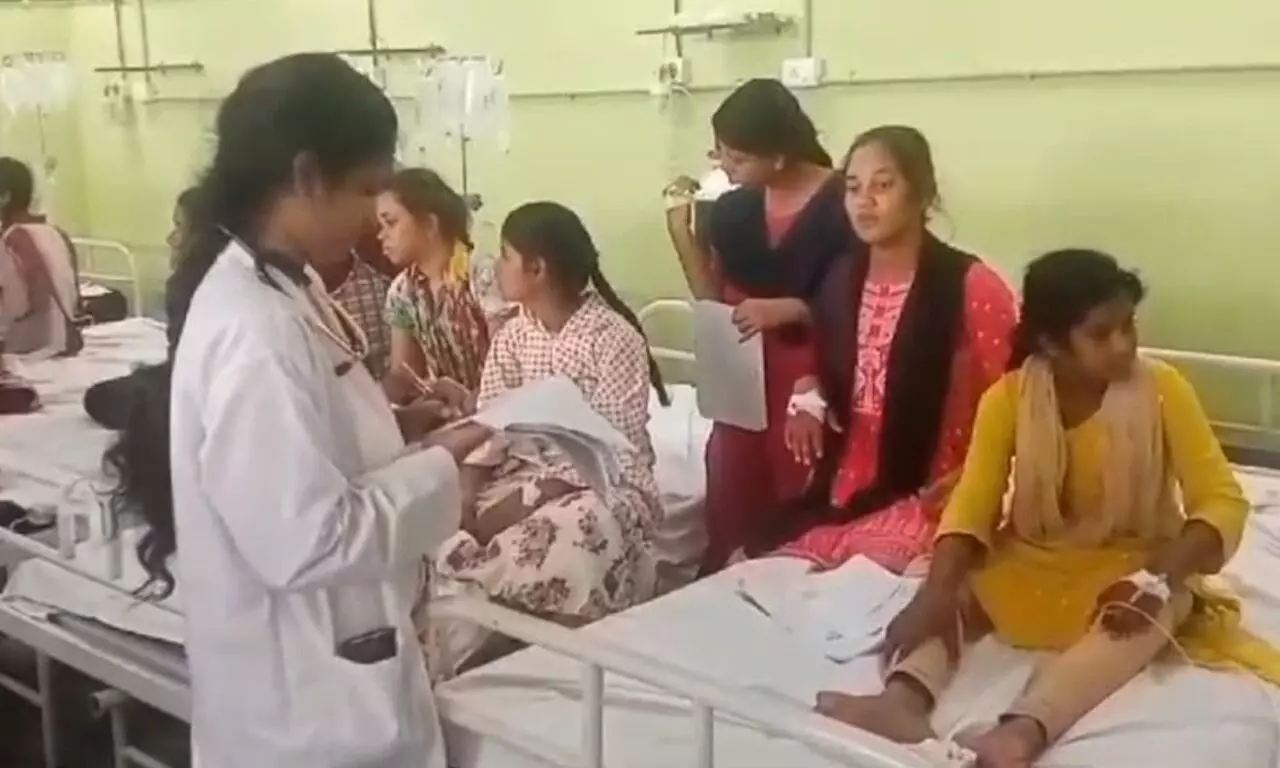 Telangana: 90 girls of KGBV Bheemgal in Nizamabad district falls sick due to food poisoning