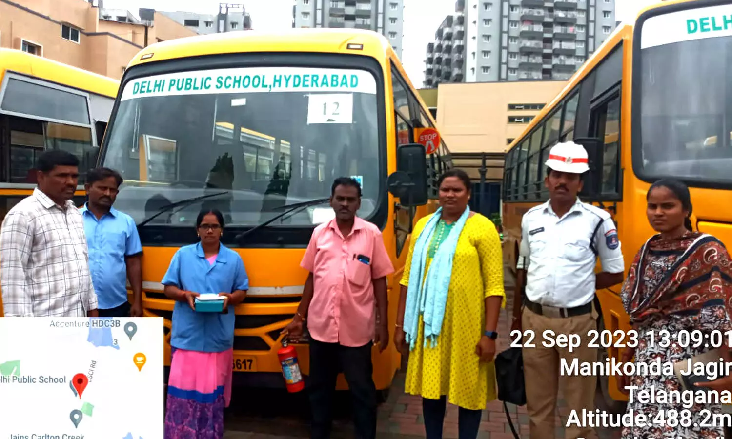 Cyberabad police conduct surprise checks of school buses  to ensure child safety