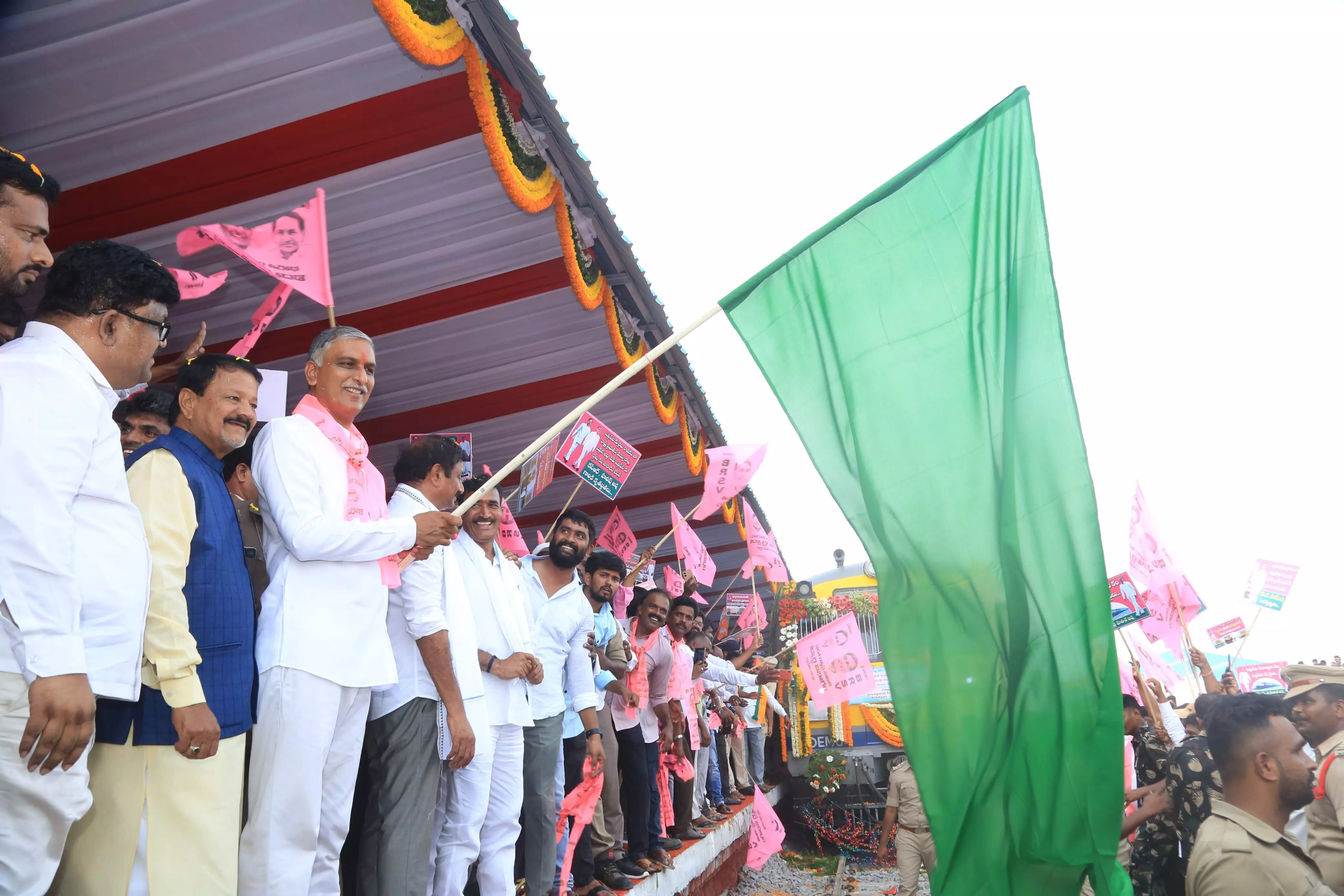 No Siddipet railway line without KCR, Telangana paid Rs 640 Cr, says Harish Rao