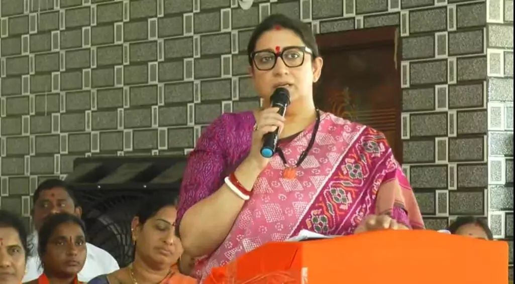 Smriti Irani forsees defection of Congress MLAs into BRS after elections