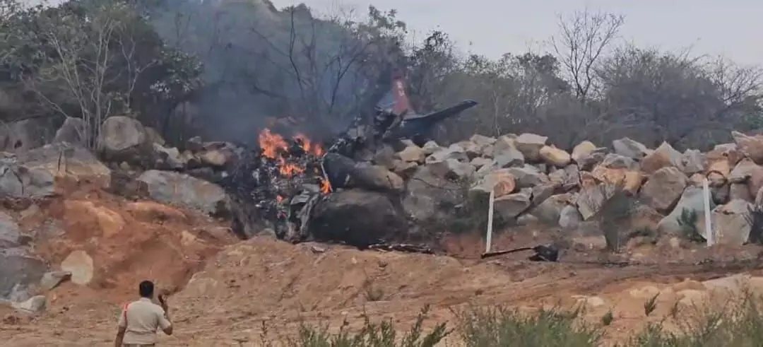 Two feared killed as training aircraft from Dundigal crashes near Toopran