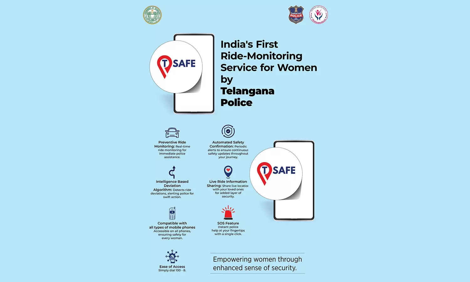 Revanth Reddy launches T-Safe service by women safety wing for vulnerable groups