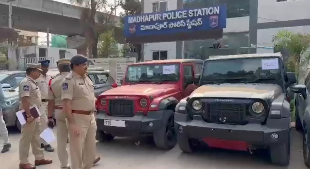 Madhapur police bust car theft gang, recover expensive vehicles worth Rs 1 Crore