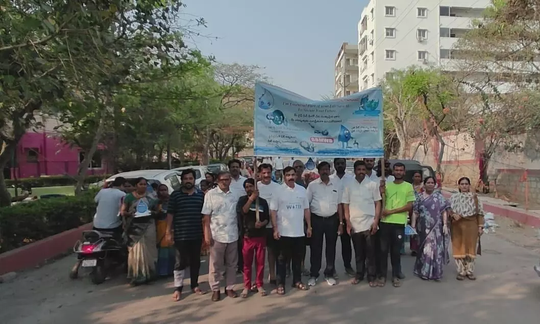 LB Nagar residents walk to raise awareness on conserving water