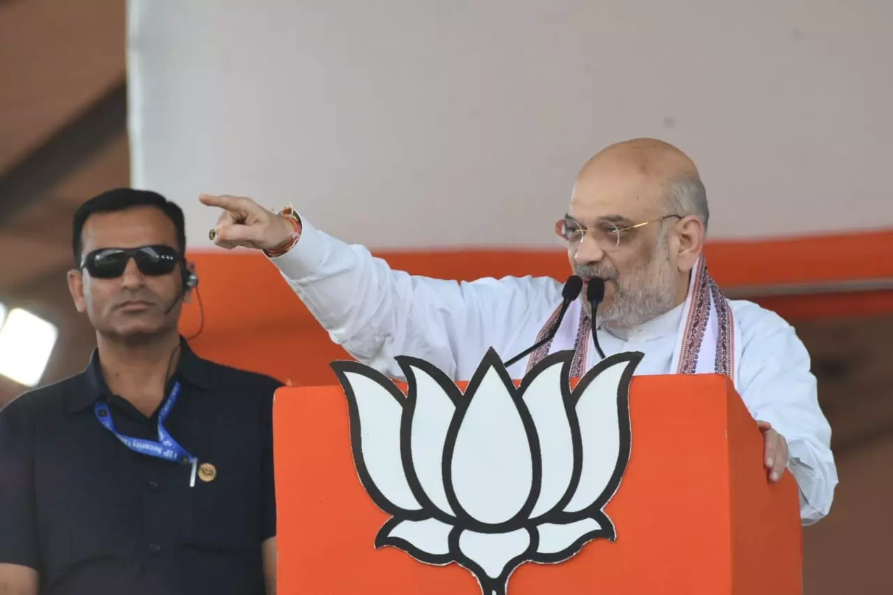 “Choose between Rahul’s Jihad, Modi’s Vikas, says Amit Shah, warns of Sharia Raj in Telangana