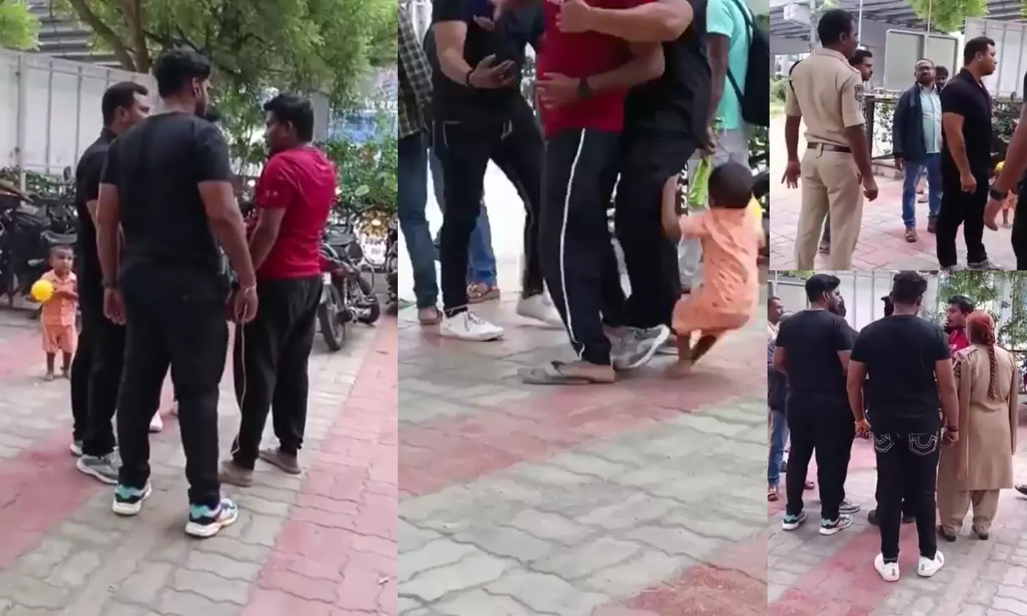 Bouncers attack man playing with toddler at an exam centre in Hyderabad