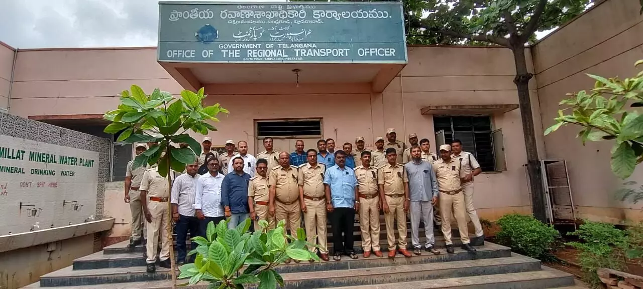 RTO staff protest attack on Joint Transport Commissioner in Hyderabad