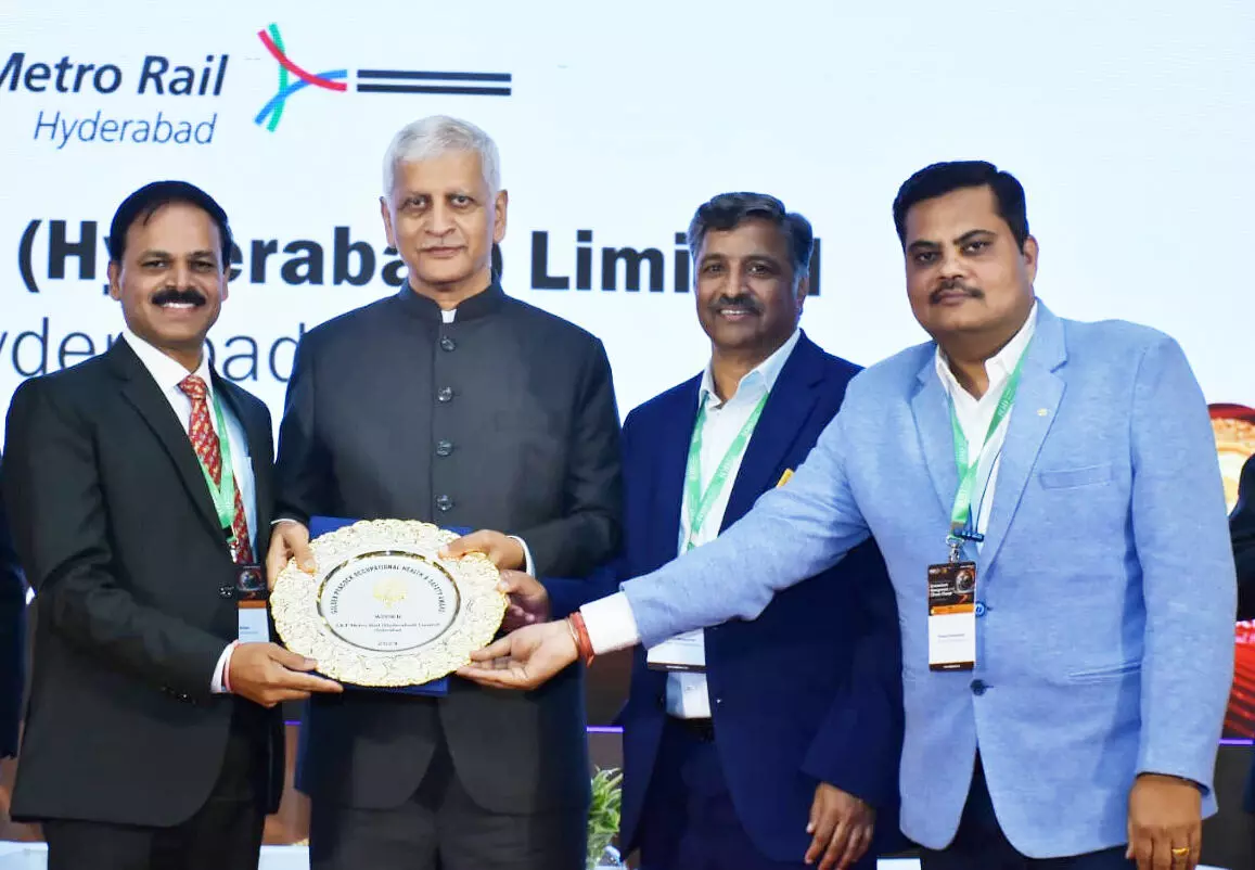 Hyderabad Metro receives Golden Peacock award for safety excellence