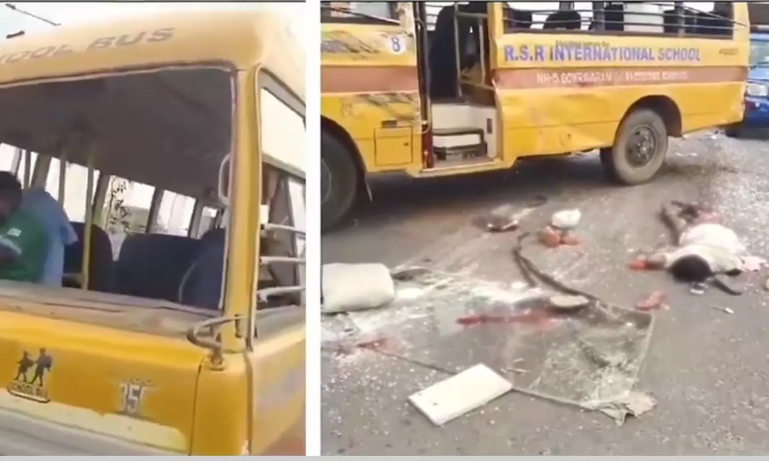 Cleaner killed, several students injured as school bus overturns in Nellore