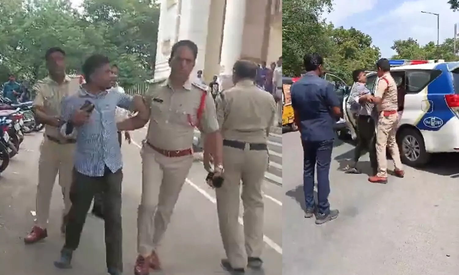 KTR, Harish Rao condemns police behaviour towards journalists at Osmania University