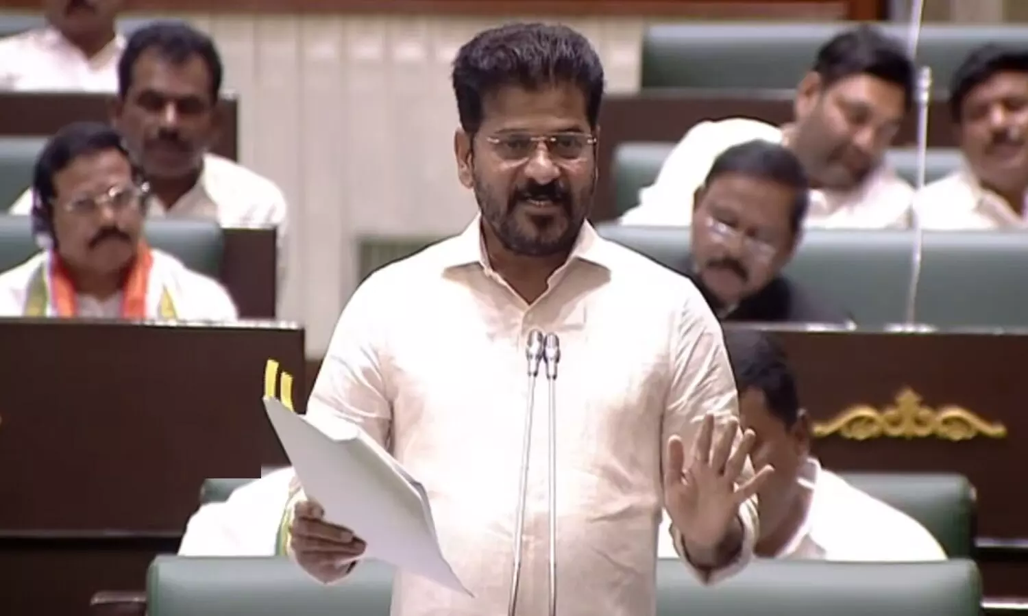 Revanth Reddy accuses Harish Rao of misrepresenting facts, calls for probe into BRS schemes