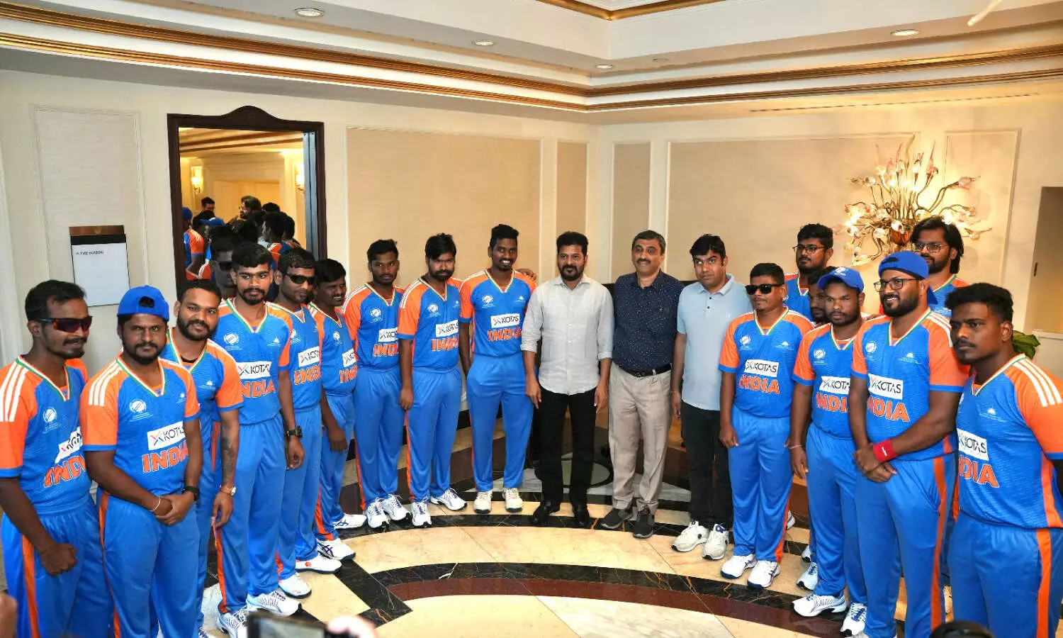 Revanth Reddy praises Indian blind cricket team in New York