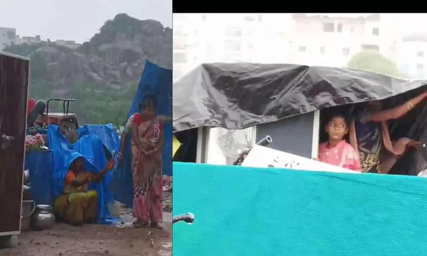 Poor families displaced by HYDRAA demolitions, left to suffer in rain