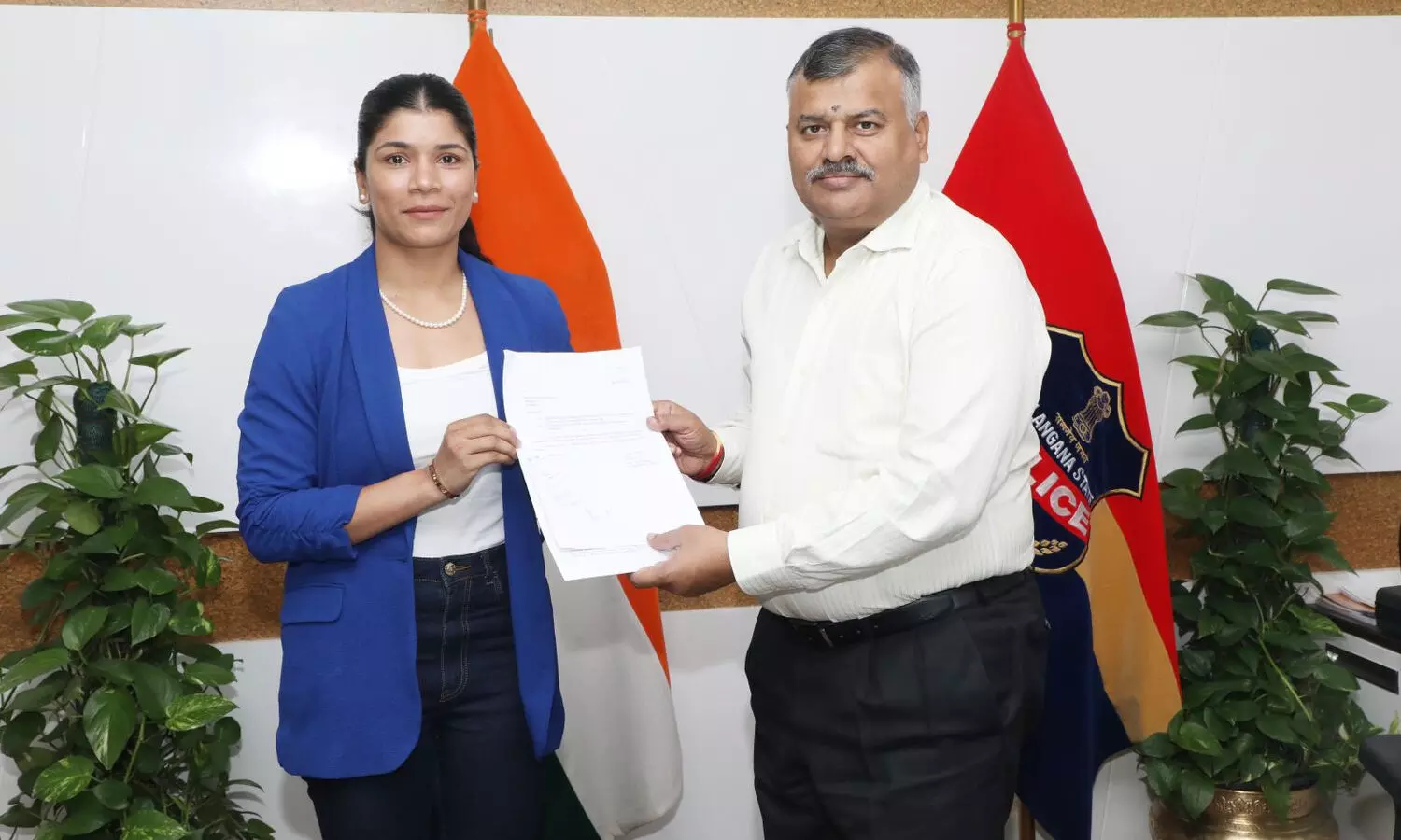 Nikhat Zareen submits DSP joining report to DGP