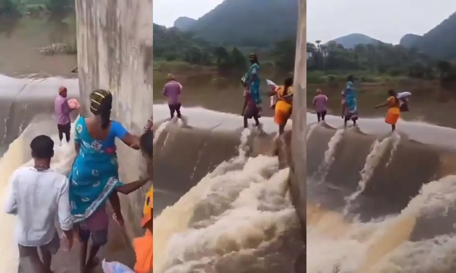 Woman carried across dangerous stream for newborns treatment in Alluri district