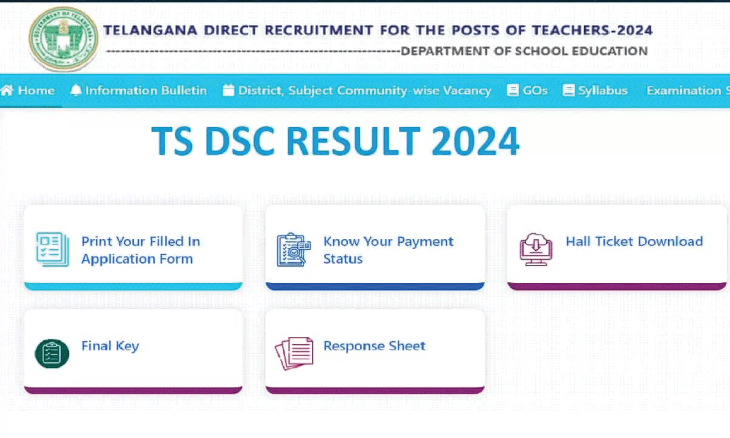 Telangana DSC results declared, ranking list made available on official website