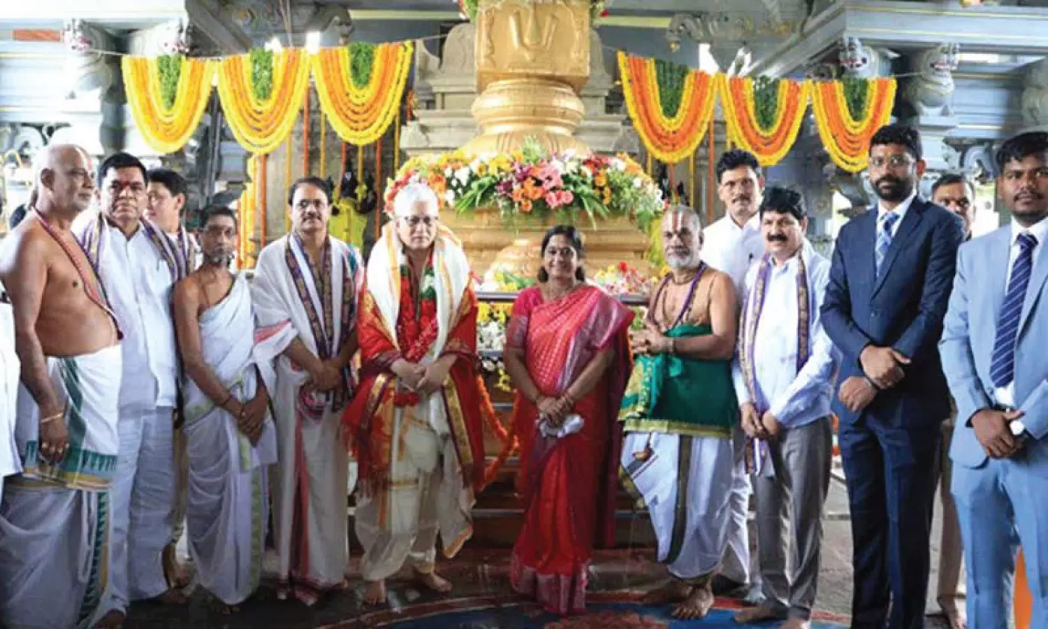 Governor Jishnu Dev Varma visits Bhadrachalam temple, offers special prayers